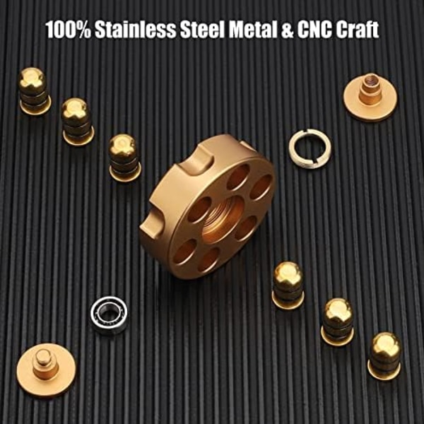 Metallisk Fidget Spinner Leksak, Cool Legering Hand Finger Spinner Kub Leksak, Stressavlastning Sensorisk Snurrande Anti-Ångest Skrivbords EDC