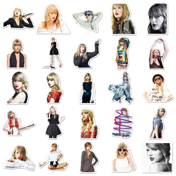 50 stykker af sangeren Taylors sexede graffiti-klistermærker, kufferter, l
