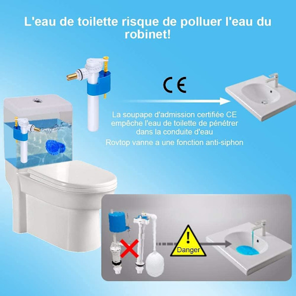 Float Valve Fyllningsventil Float Valve för plast- och keramisktank, F