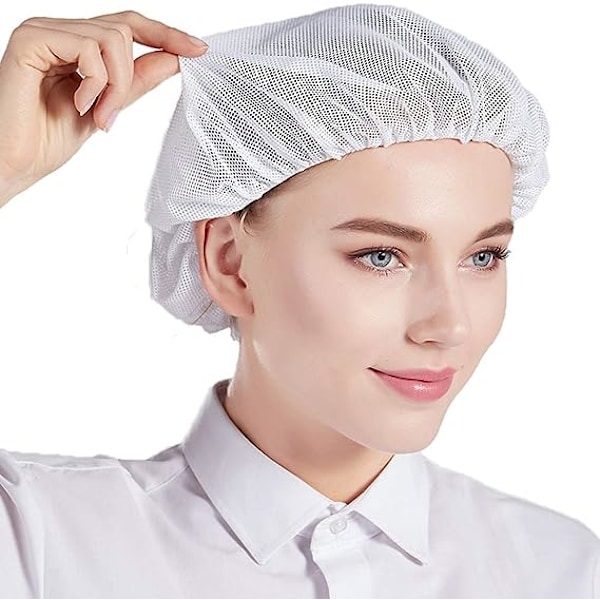 (Hvit), Toque Mesh Cap 5 stk Beanies Hat Unisex Engangsfiskegarn
