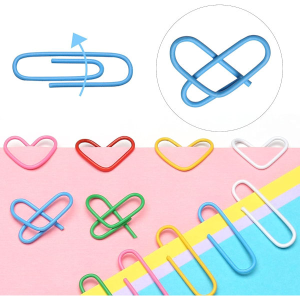 Papperclips, 200 st Medium Storlek (33 mm) Färgade Pappersclips, Hållbara och Rostfria Belagda Pappersclips, Perfekt för Kontoret