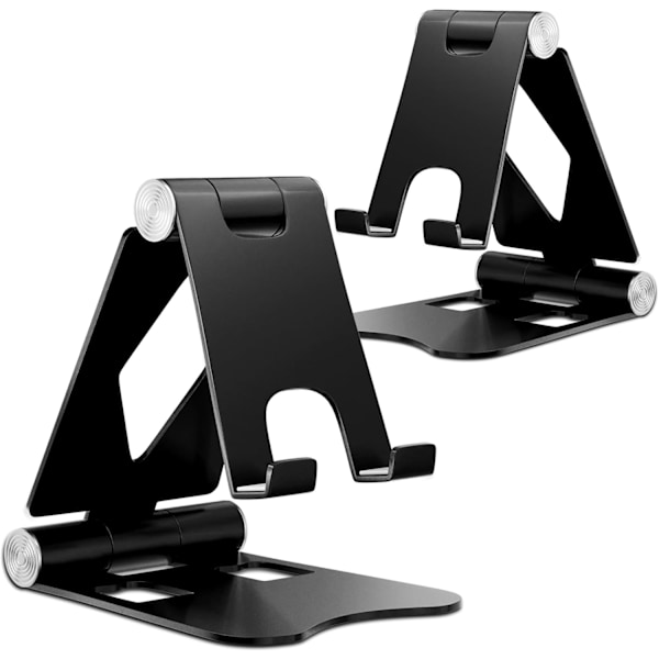 Paket med skrivbordsställ för telefon, [Fällbart & Justerbart], Fällbart telefonställ Kompatibelt med iPhone 15, 14, 13 Pro Max, Alla Mobiler