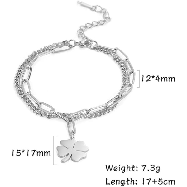 1 Fyraklöver Armband för Kvinnor Flickor Saint Patrick's Day