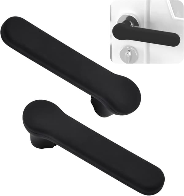2-pack silikon dörrhandtagsöverdrag, antistatiskt skydd för Squ