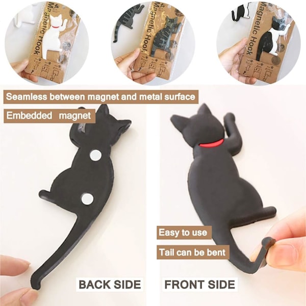 7 st kattformade kylskåpsmagneter för barn kök kontor fotomemo