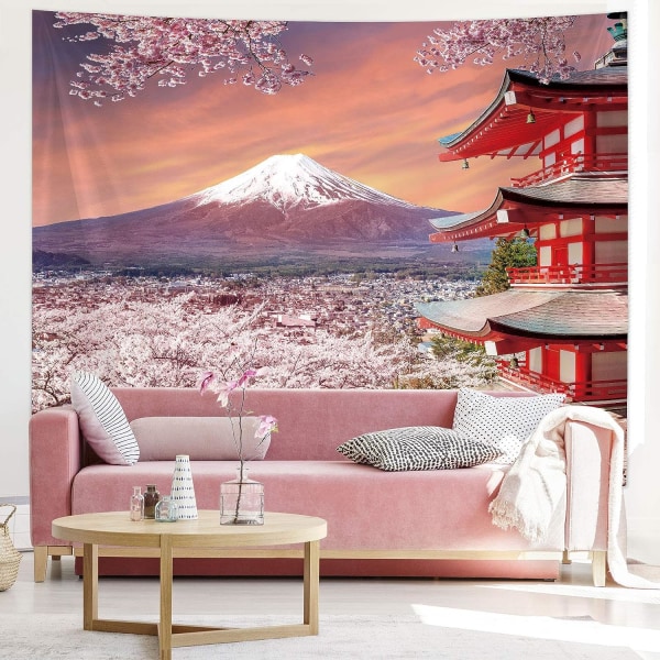 Japanilainen Wall Tapestry Aasialainen Fuji Mountain Tapestry Wall Decor Ja