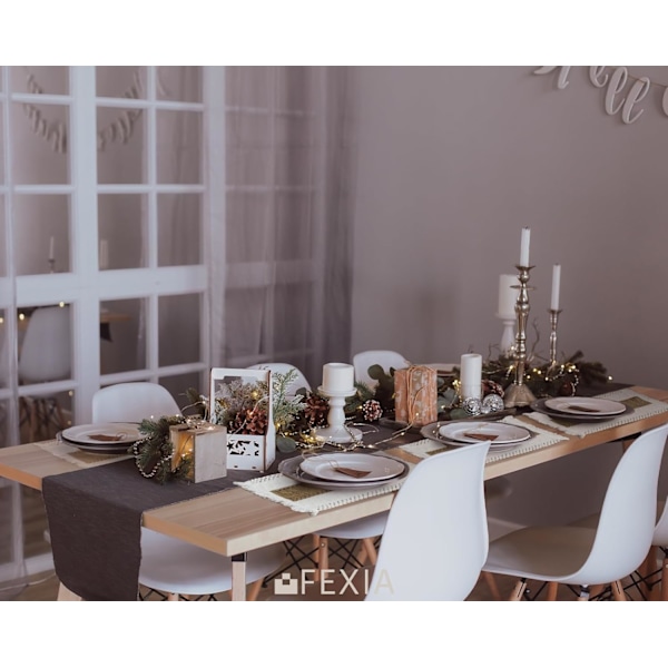 Boho-tabletit, 6 kpl, joulutabletit, syystabletit, makramee-pöytäkoriste ja maalaistalon tyyliset tabletit, luonnonvärinen C