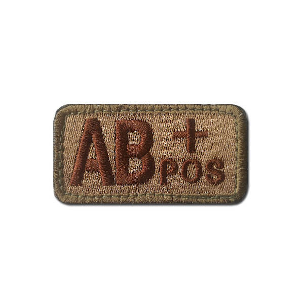 Broderad blodtypsremsa (AB+)