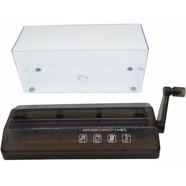 A4-papirshredder - Bærbar manuell dokumentshredder for kontor,