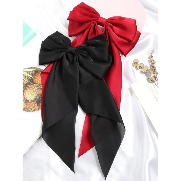 Silk Satin Hair Clips Big Bow Hair Clips For Women Hair Clip