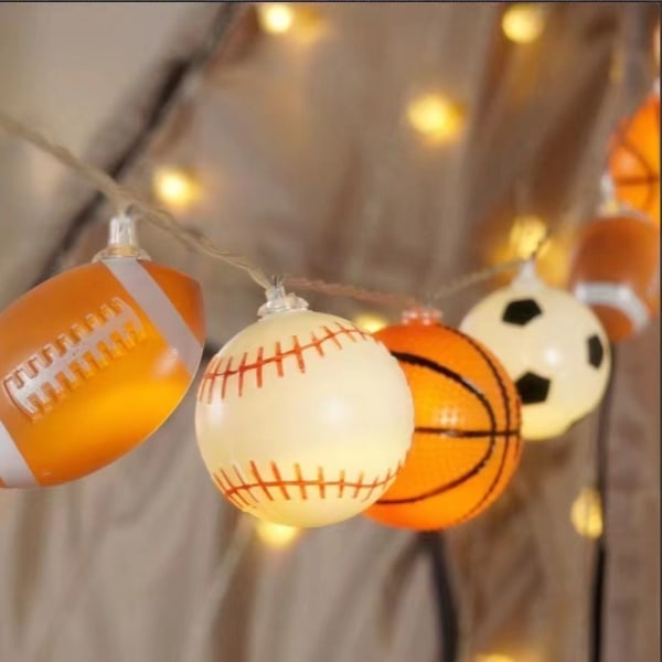 Mix and match balls String Lights LEDs Football String Lights 1.5M Battery Operated Soccer