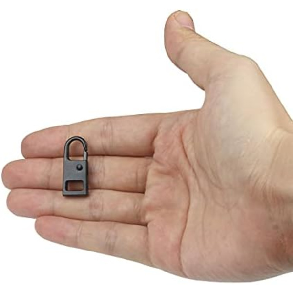 Metal Træklap Udskiftning til Lynlåse - Reparation og Fiksering til Kufferter, Bagage, Jakker, Rygsække, Frakker, Støvler (4 stk. Sort)