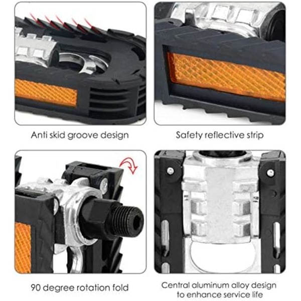 Universal Anti-Skid Foldbare Cykelpedaler