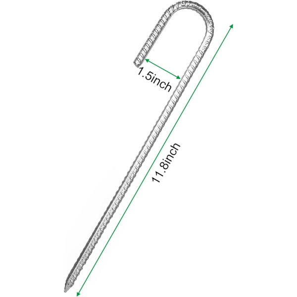 Paket med 10 st 32 cm markspikar, tältpinnar med mejselspets