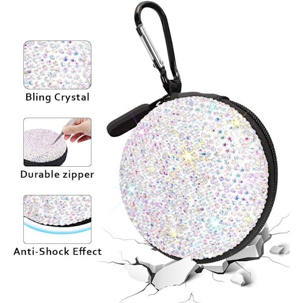 Øretelefonetui Ørepropper Små Bæreposer Bling Rhinestone