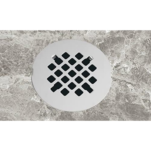 4-1/4” OD Snap-in Bruserafløbsdæksel, Rund Bruserafløbsrist, Udskiftningsdæksel, Designet til Langvarig (Chr