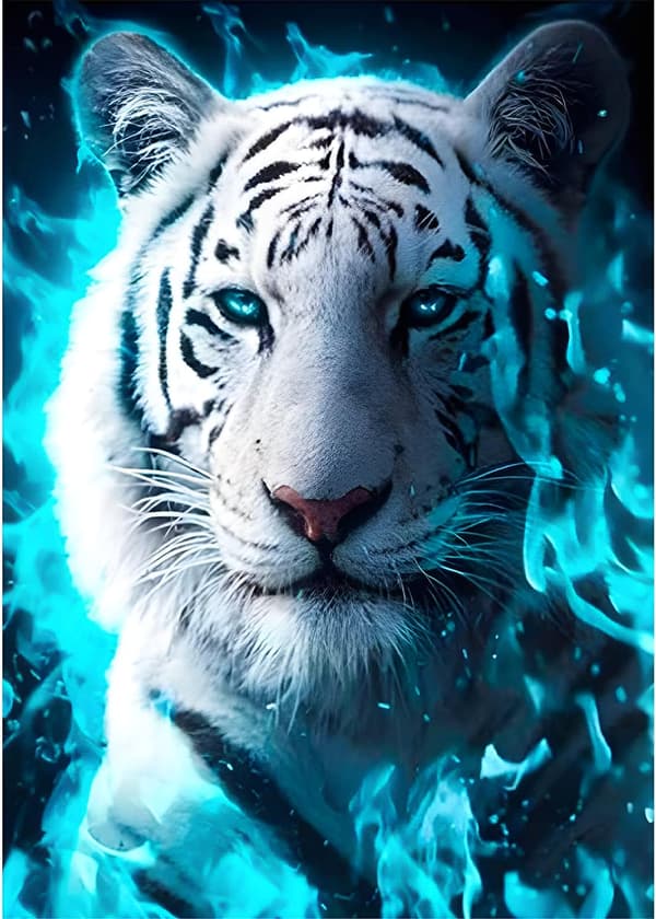 (30x40cm) 5D Diamantmaleri Tiger 1