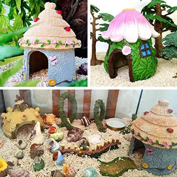 12x12x18cm Reptil Eremitkrebs Huler Hamster Skjulesteder Lille Dyr Skjul Resin Dyretilbehør til Akvarium Fiskekum Orna