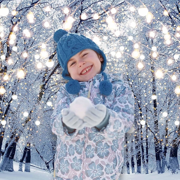 7x5ft Talvifiilis Tausta Ihmemaa Lumihiutale Valokuvaustaustaksi Bokeh Kimaltava Valkoinen Lumi Metsä Joulujuhla