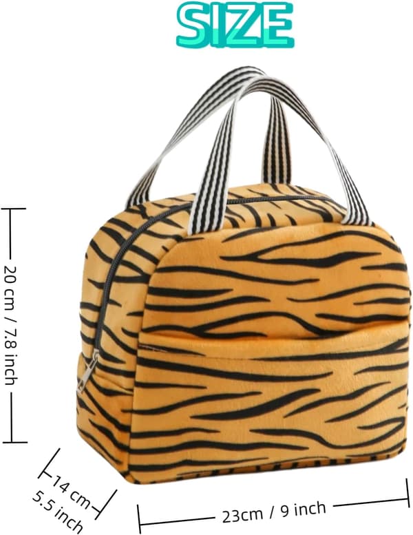 Isolert matpose, isolert matboks med flere rom, profesjonelt og bærbart design, tigerprint