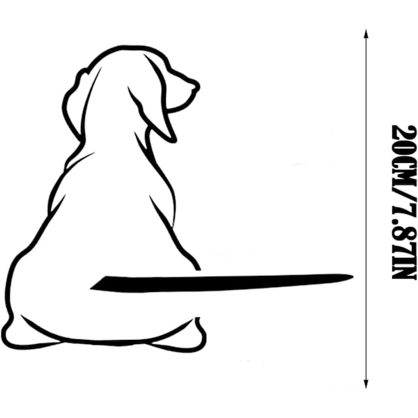 Sjov Hund Bevægelig Hale Dekal - Sød Hund Dekal Bil Bagrude Visker Vindue - Vandfast Vinyl Tegneserie Sjov Hund Bevægelig