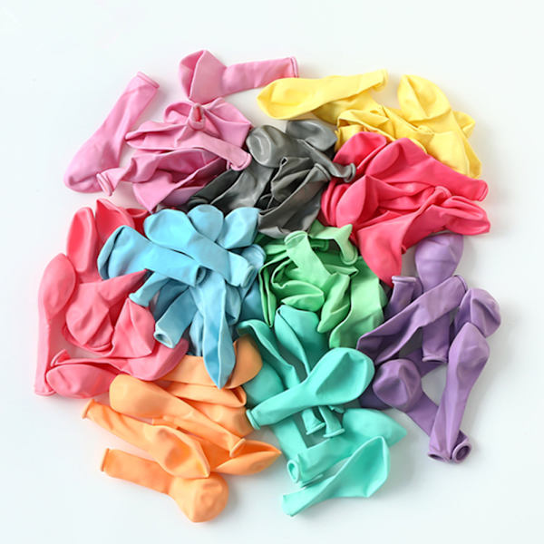 100 stk. festballoner, 5 tommer premium assorterede farverige balloner, pakke med solide latexballoner til