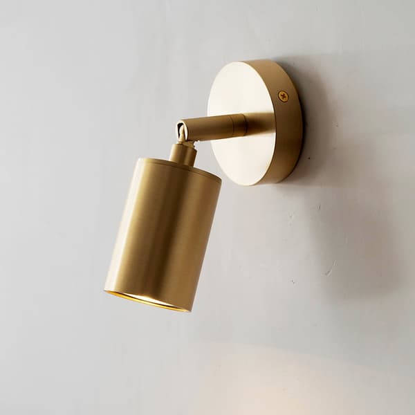 Helt koppar vägglampa sovrum sängbord enkel mini roterbar