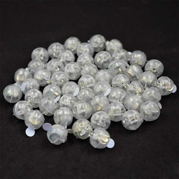 60 stk. LED runde ballonlamper Flash Ball Lamp til hjemmefest C