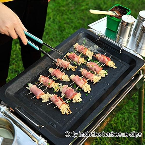 22cm Grillklämma, Koreansk Stil Rostfritt Stål Värmebeständig Grilltång, Matlagningstång, Salladstång, Bakningstång