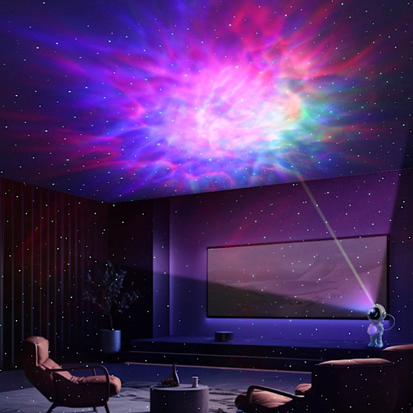 Astronautti Galaxy Projektori LED Tähtitaivasprojektori Istuva/Seisova, Kaukosäädin & Ajastin, Yövalo, Huoneen Sisustus Galaxy Kattoprojektori