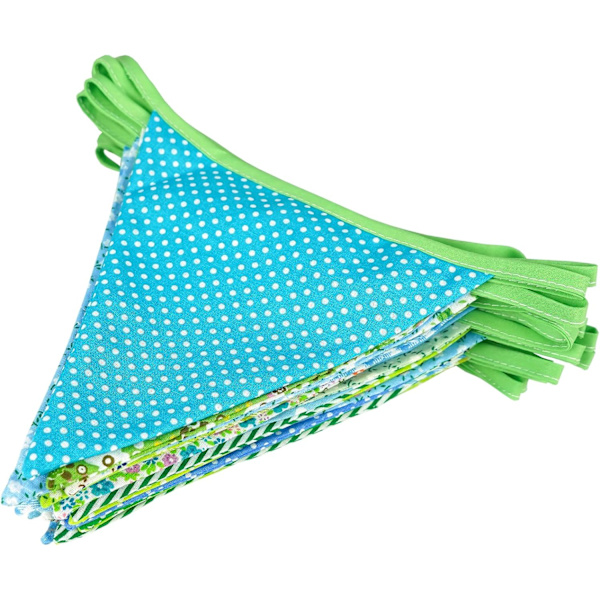 10M Vimpler Vimpelguirlande Farvede Vimpel Trekantede Flag Dobbelt