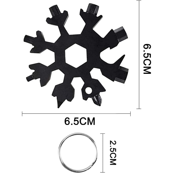 Snowflake Tool, 18 in 1 Tool, Stainless Steel Multi-Tool, Po