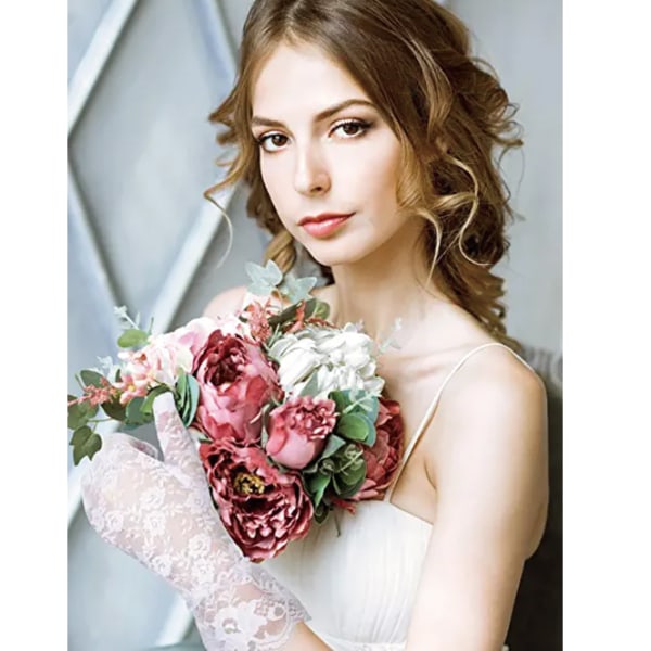 Blomsterblondehandsker Brudehandsker Elegante høflighedshandsker，Sum