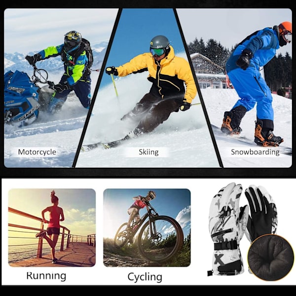 （L）Ski Handsker Touch Screen Termiske Handsker Vandtætte Handsker til M