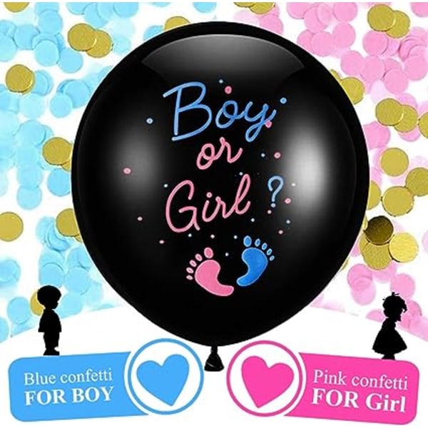 Sæt med 2 store 36 tommer latex balloner til baby dreng eller pige m