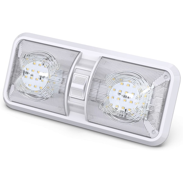 DC 12V Double Dome LED-kattovalo on/off-kytkimellä Inte