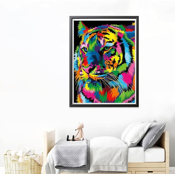 (30x40cm) 5D Diamantmaleri Tiger 29