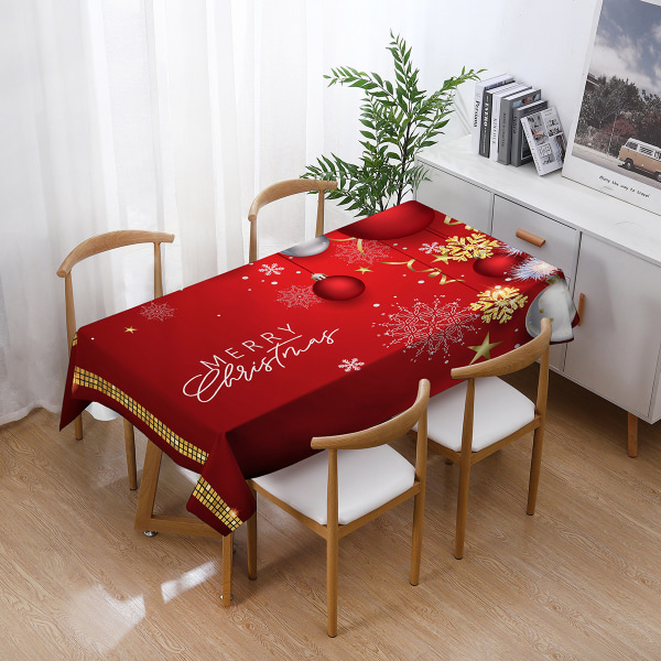 Rektangulär Julduk Polyester 140 * 180cm Chris