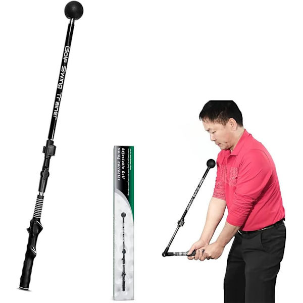 Golf Swing Trainer, Fällbar Golf Swing Träningshjälp Stick, Förbättra Hinge Underarm Rotation Justerbar