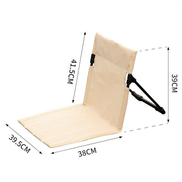 39,5x38x39cm-musta (ei säädettävä) Ranta selkänojalla pehmustettu Bea