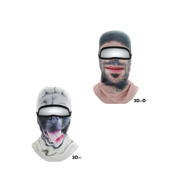 2stk Face Gini Soft Equipment 3D animal Headset Mask Cold pr