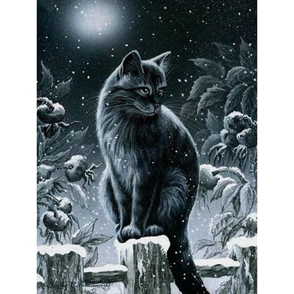 30x40 cm 5D DIY Full Diamond Painting, Lille katt, DIY Diamo