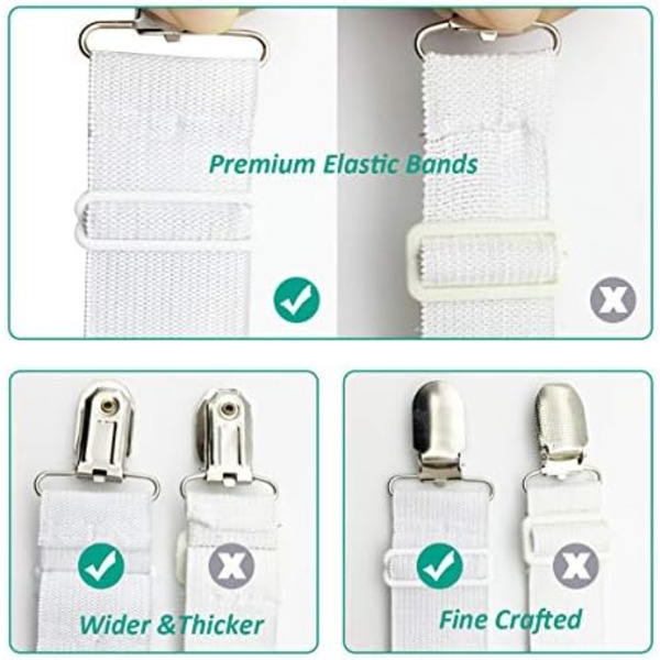 13,5x2,5cm Sengestroppeholder - Elastiske Justerbare Sengestroppeholdere