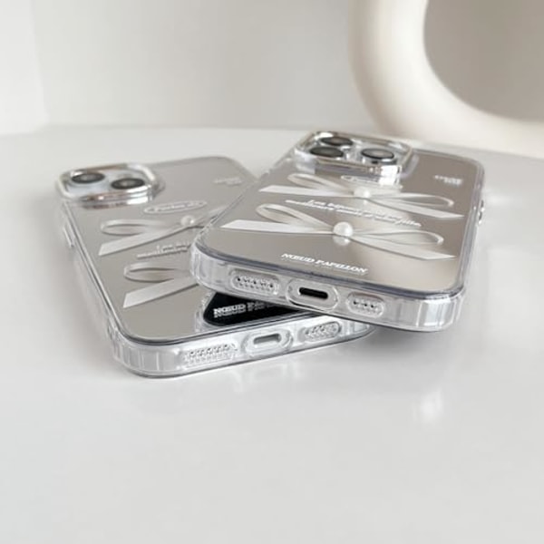 3D Pärl-Båge Plätering Makeup Spegel Akryl Designad för iPhone-Fodral
