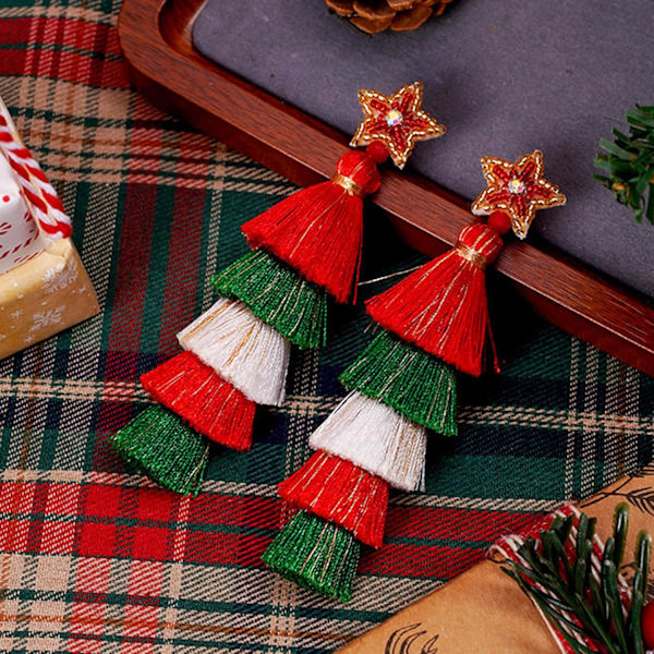 Thanksgiving- og juleøredobber for kvinner - Høstlønn Thanksgiving-kvastøredobber - Juletrøredobber for