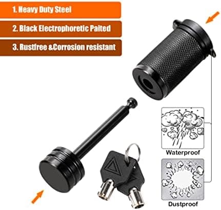 2 stk. AUTO Trailer Tongue Coupler Lås, Dia 1/4 tomme, 2-1/2\" Spændvidde Passer til Latch-Type Coupler til Trækning af Båd, Lastbil, RV, Bil