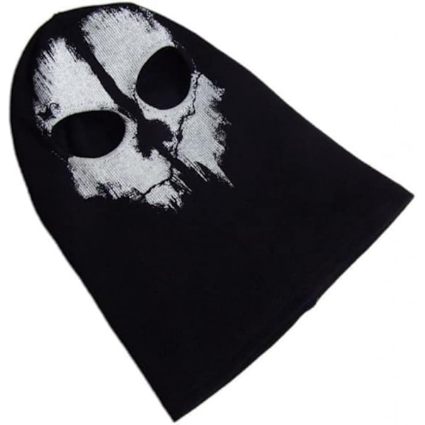 Unisex Ghost Print Strømpemaske Balaclava Maske God for Krigsspill Halloween Cosplay