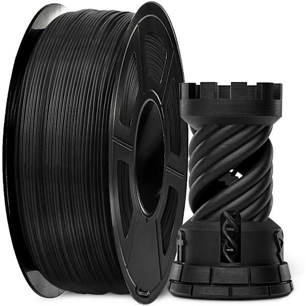 Filament 1,75 mm, ægte træfibre pænt viklet filament, 3D-printer træfilament, Dimensio Carbon Fiber