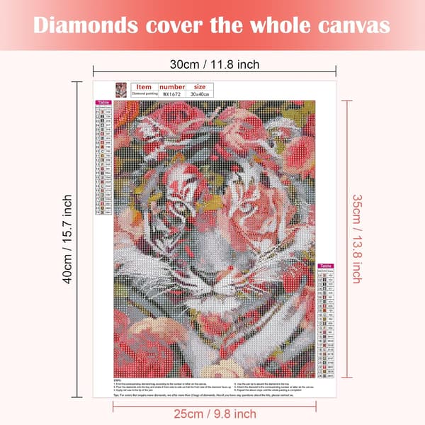 (30x40cm) 5D Diamantmaleri Tiger 6