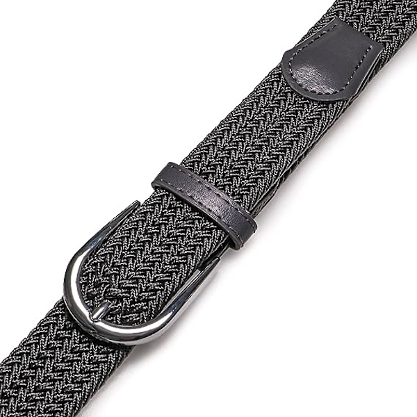 2 st Unisex Elastisk Flätad Bälte Elastiskt Tygbälte för Män
